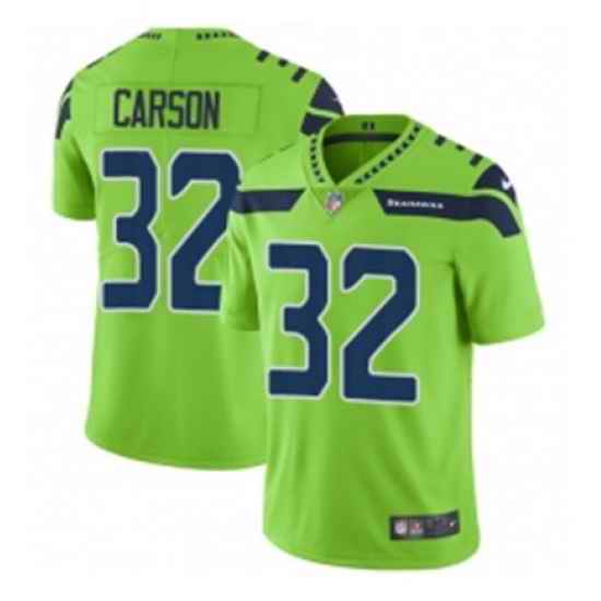 Mens Nike Seattle Seahawks 32 Chris Carson Limited Green Rush Vapor Untouchable NFL Jersey